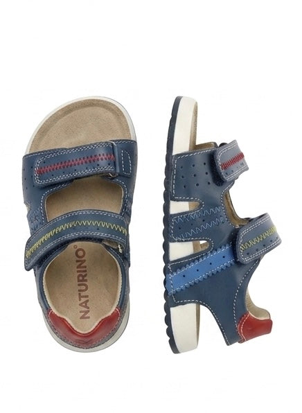 NATURINO SIHUR Calf colore azure - red- sandali bambino